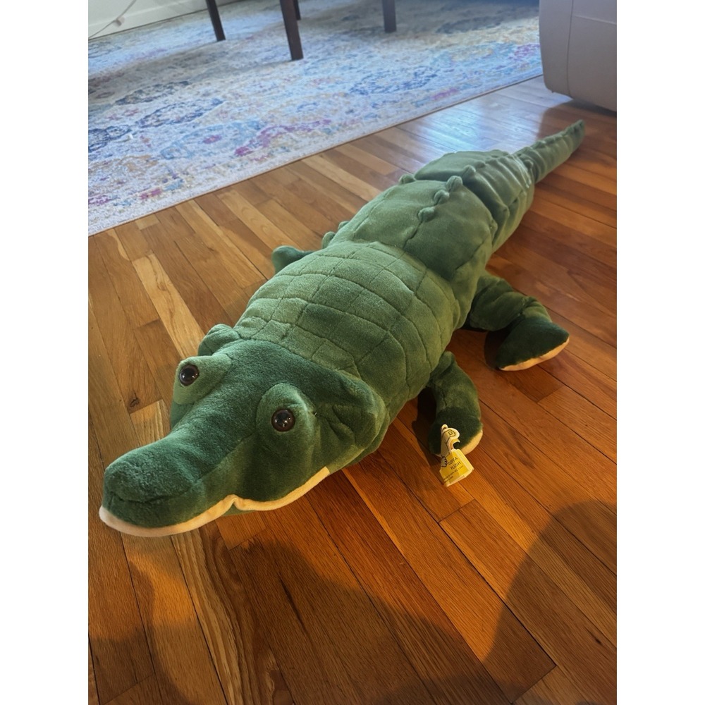 Vintage Goffa Green Crocodile Alligator Croc Plush 54 Inches‎ Long Jumbo Huge